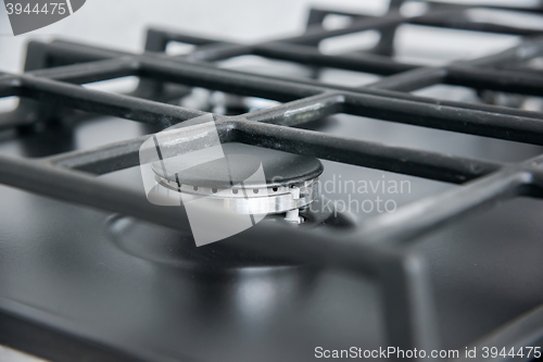 Image of New and modern shining metal gas cooker