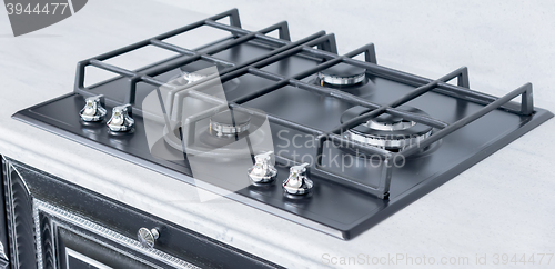 Image of New and modern shining metal gas cooker