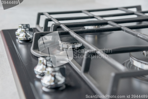 Image of New and modern shining metal gas cooker