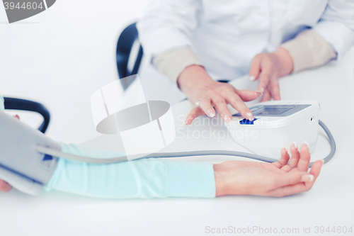 Image of doctor and patient in hospital