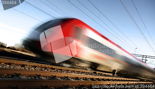 Image of Fast train with motion blur