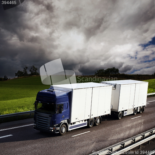 Image of truck driving on country-road