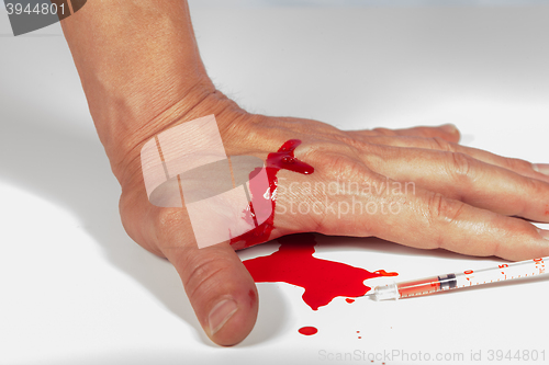 Image of Subcutaneous medical injection concept