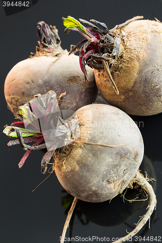 Image of Three farm fresh raw beetroot