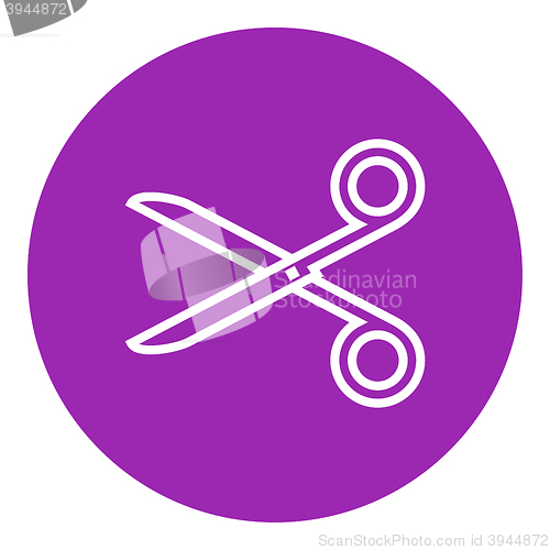 Image of Scissors line icon.