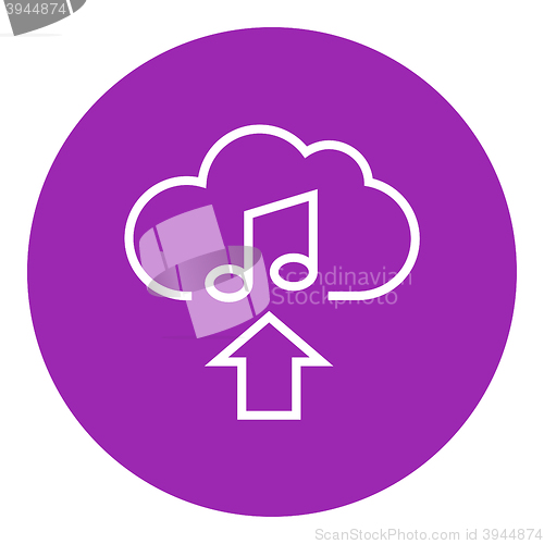 Image of Upload music line icon.