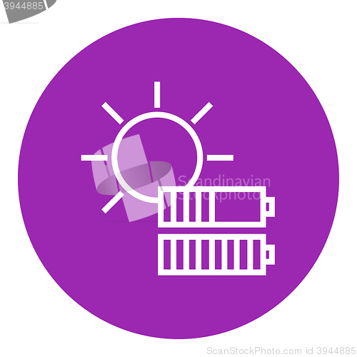 Image of Solar energy line icon.