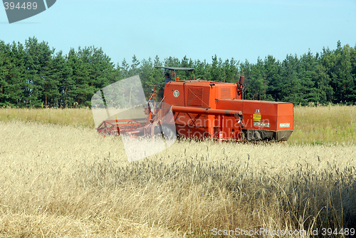 Image of combine harvester