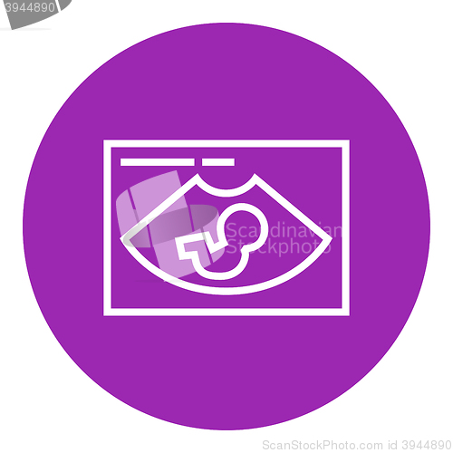 Image of Fetal ultrasound line icon.