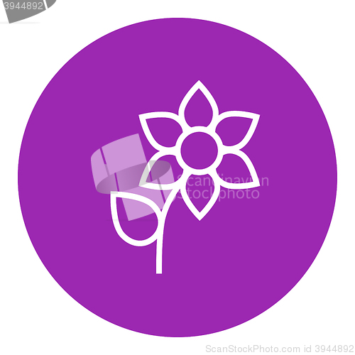 Image of Flower line icon.