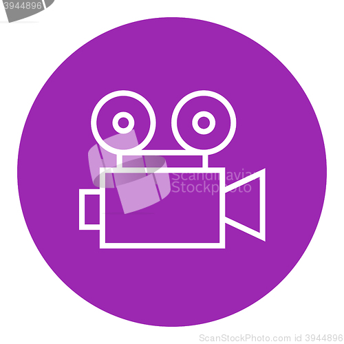 Image of Video camera line icon.