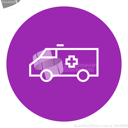 Image of Ambulance car line icon.