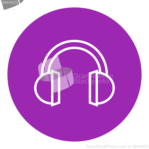 Image of Headphone line icon.