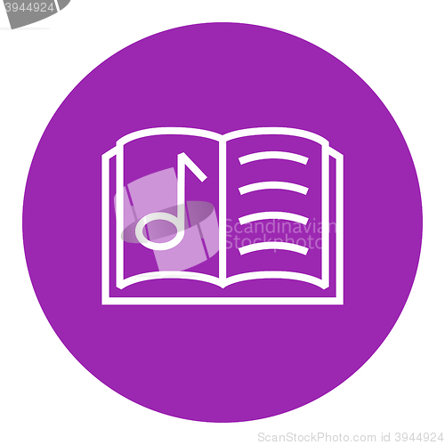 Image of Music book line icon.