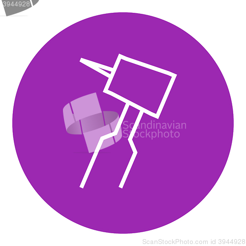 Image of Dental drill line icon.