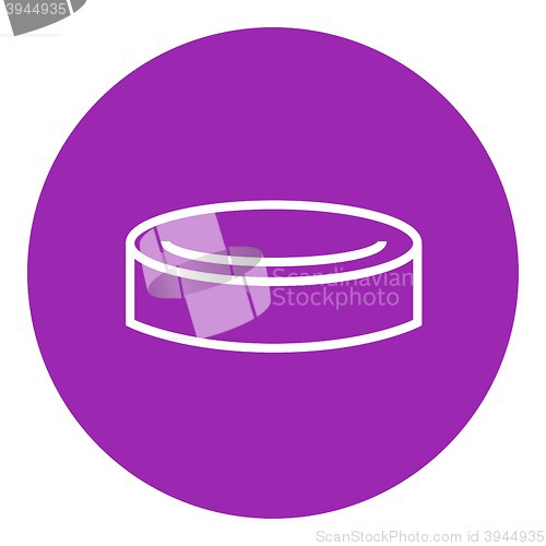 Image of Hockey puck line icon.