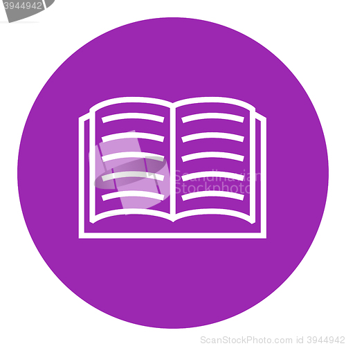 Image of Open book line icon.