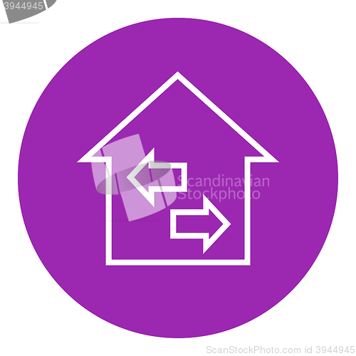 Image of Property resale line icon.