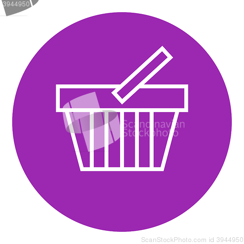 Image of Shopping basket line icon.