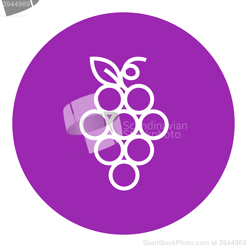 Image of Bunch of grapes line icon.