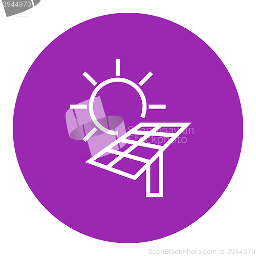 Image of Solar energy line icon.