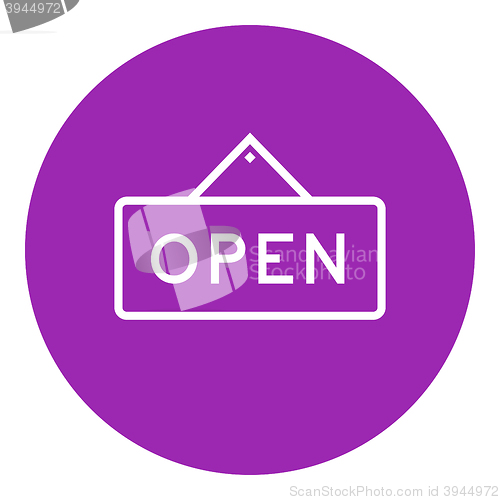 Image of Open sign line icon.