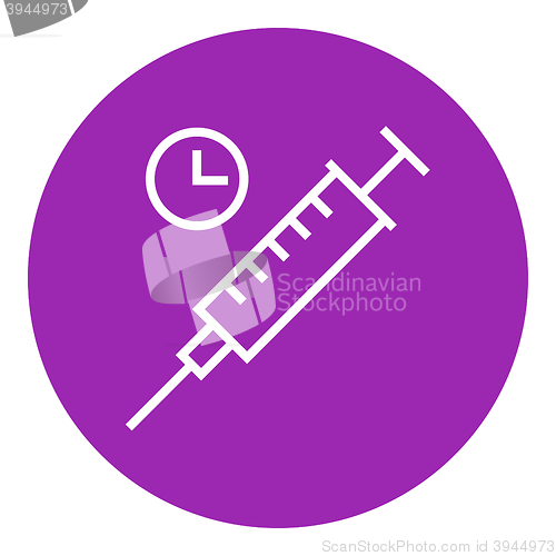 Image of Syringe line icon.