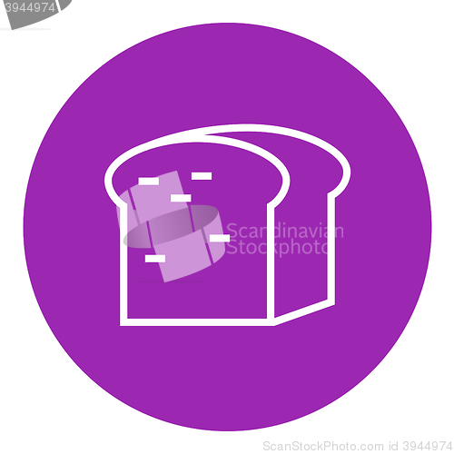 Image of Half of bread line icon.