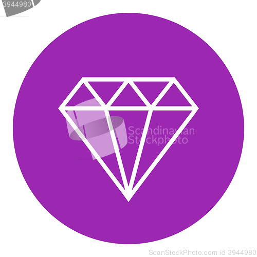 Image of Diamond line icon.