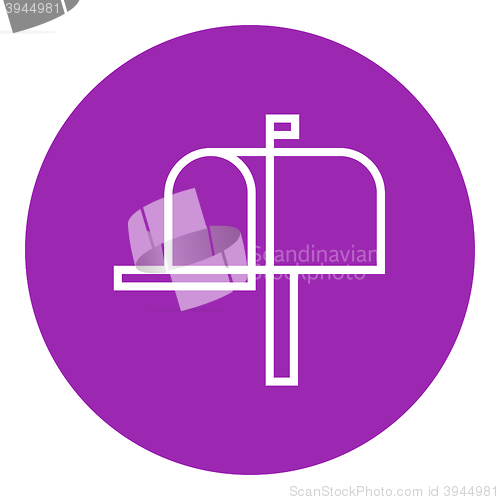 Image of Mail box line icon.