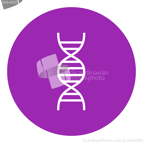 Image of DNA line icon.