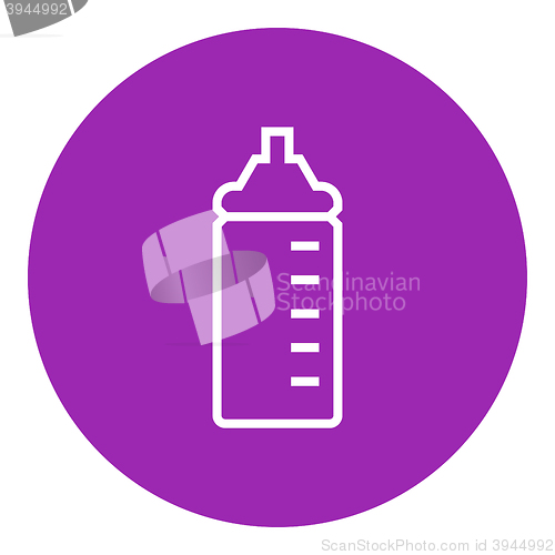 Image of Feeding bottle line icon.