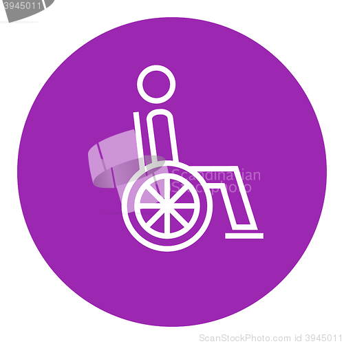 Image of Disabled person line icon.