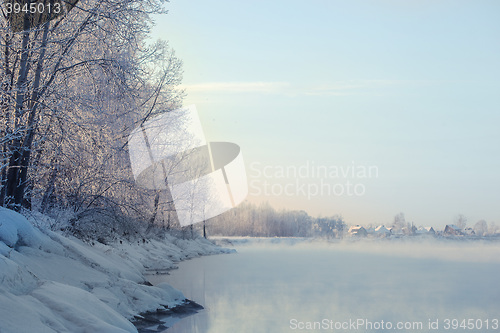 Image of Winter river landscape