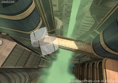 Image of 3D Rendering Futuristic City