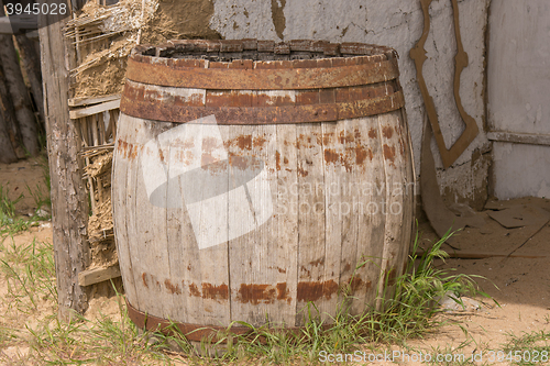 Image of Old wooden barrel