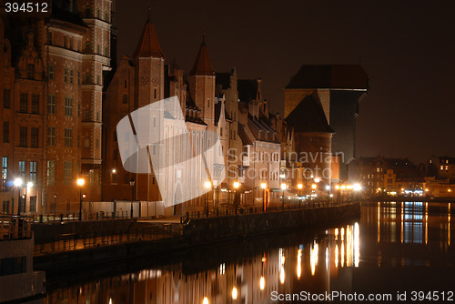 Image of Gdansk at night