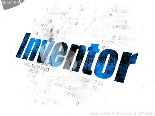 Image of Science concept: Inventor on Digital background