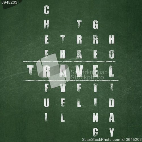 Image of Holiday concept: Travel in Crossword Puzzle