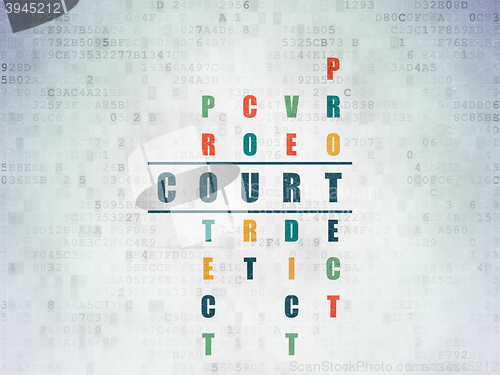 Image of Law concept: Court in Crossword Puzzle