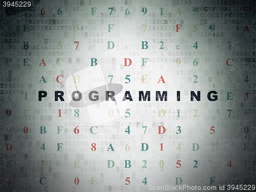 Image of Programming concept: Programming on Digital Data Paper background