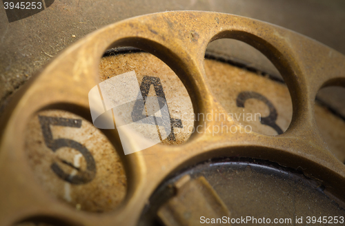 Image of Close up of Vintage phone dial - 4