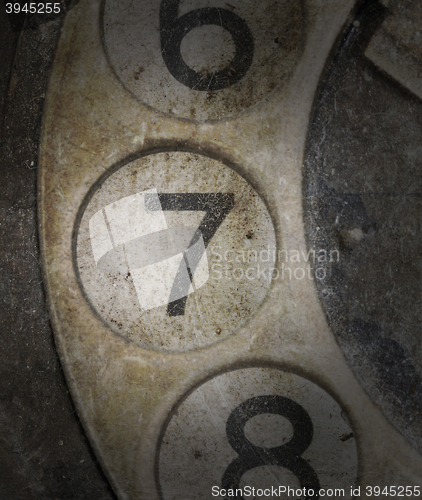 Image of Close up of Vintage phone dial - 7