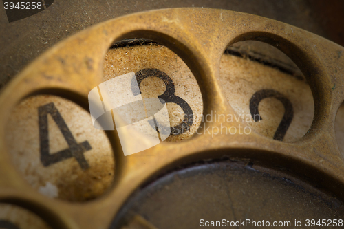 Image of Close up of Vintage phone dial - 3