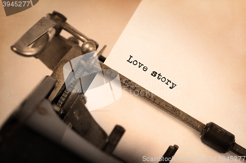 Image of Vintage typewriter - Love story