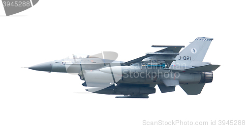 Image of LEEUWARDEN, THE NETHERLANDS -MAY 26: F-16 fighter during a compa