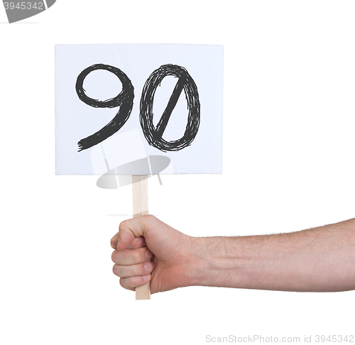 Image of Sign with a number, 90