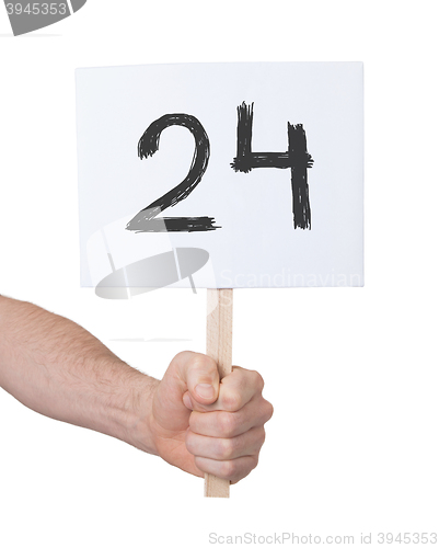 Image of Sign with a number, 24