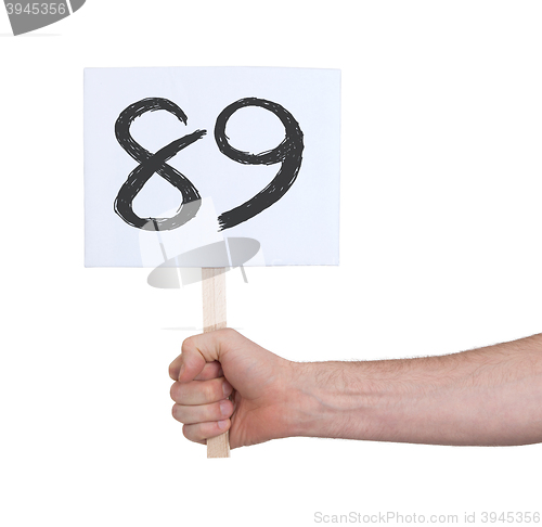 Image of Sign with a number, 89