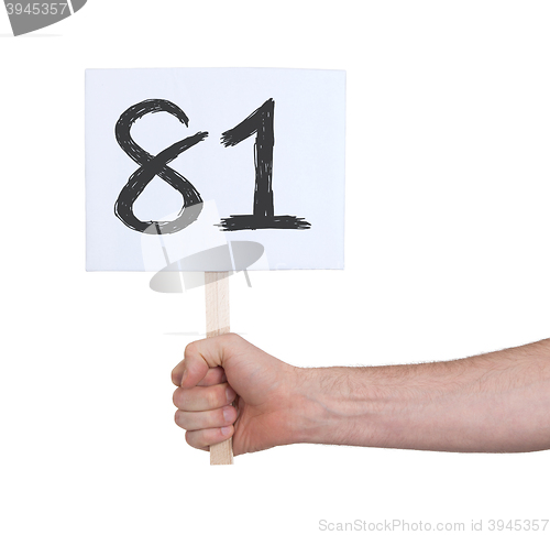 Image of Sign with a number, 81